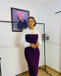 Purple on white