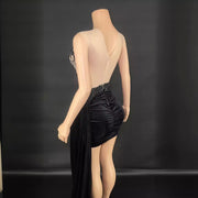 Summer Luxury Evening Dress Female Singer Stage Costume Senior Dress Side Trailing Skirt