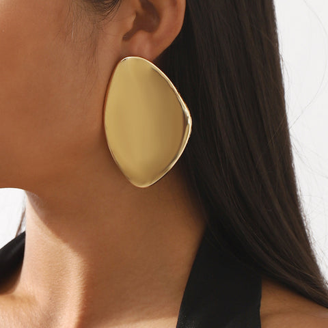 High Profile Fashion Pebble-shaped Glossy Earrings