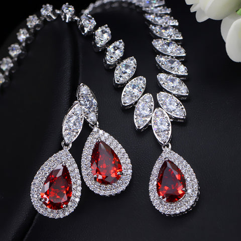 Korean Foreign Trade In Europe And America Two Piece AAA Zircon Jewelry Set