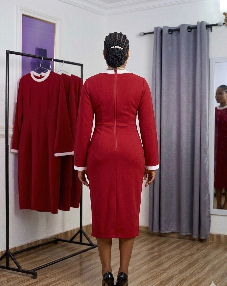 Red on white line