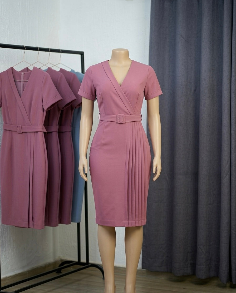 Pink office gown