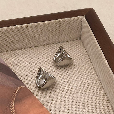 Simple Niche Geometric Little Bell Shape Earrings